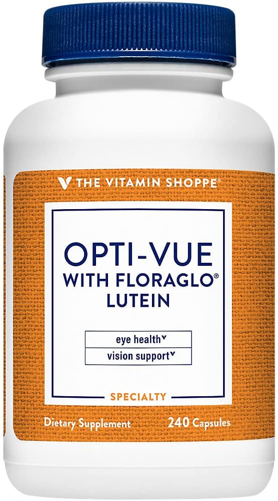 The Vitamin Shoppe Opti-Vue with FloraGLO Lutein - Eye Health & Vision Support | Comprehensive Eye Formula | 240 Capsules | Macular Health