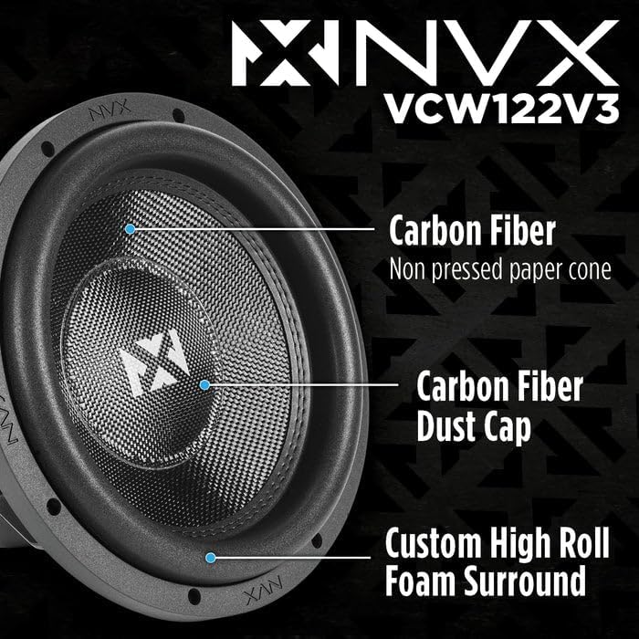 NVX VCW152v3 15" 3000 Watt Max (1500W RMS) Dual 2-Ohm VC-Series Car Subwoofer (VCW152 Version 3) | 3000 Watt Max (1500W RMS) Car Subwoofer