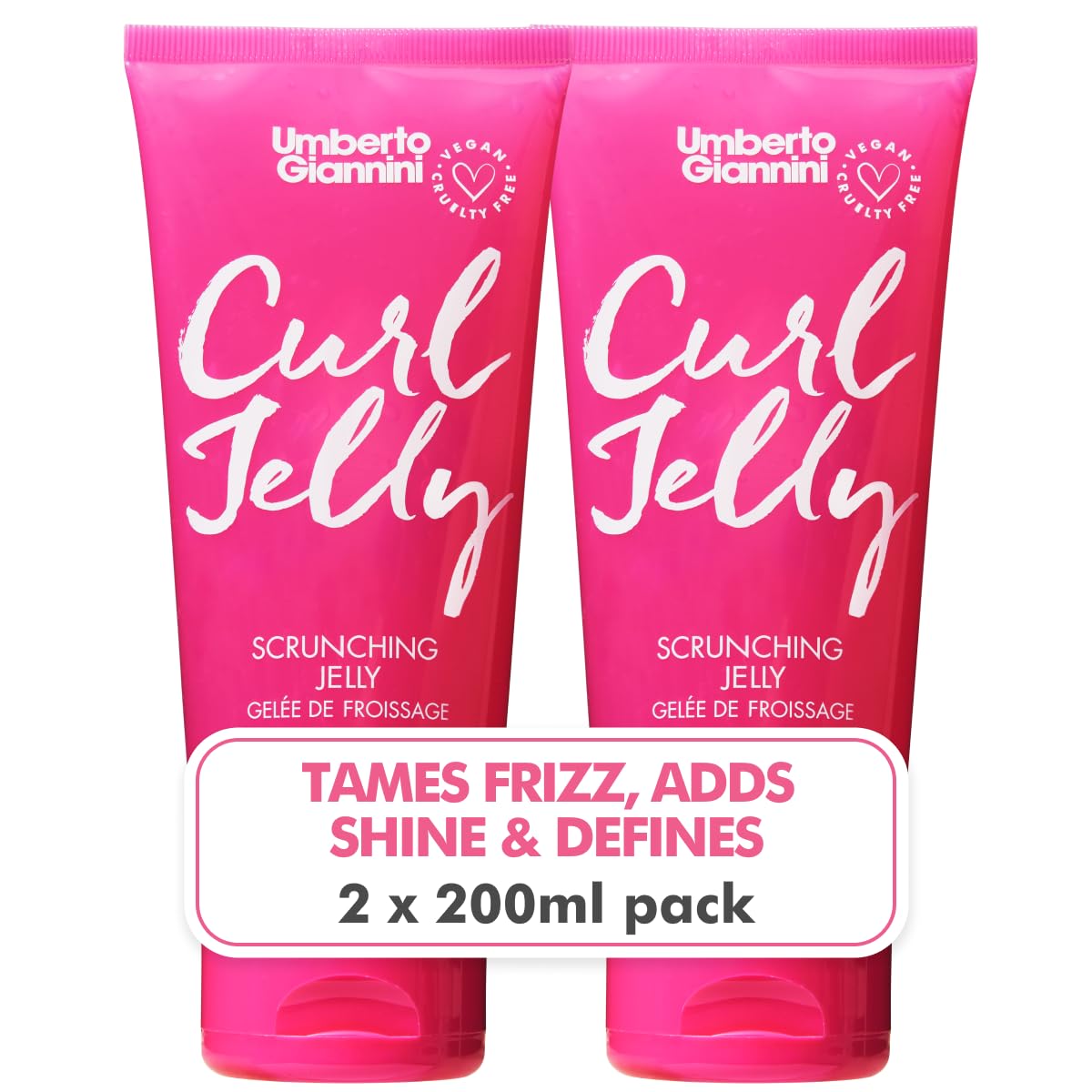 Umberto Giannini Curl Jelly Scrunching Jelly 6.7 fl Oz - Frizz Solution Defining Hair Gel for 2a-4c Curly, Wavy, Coily Hair - Vegan & Cruelty-Free
