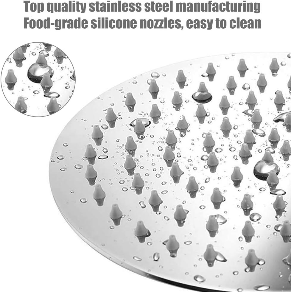 NearMoon Rain Shower Head, Ultra-Thin Design-Pressure Boosting, Awesome Some Experience, High Flow Stainless Steel Rainfall Head (10 Inch