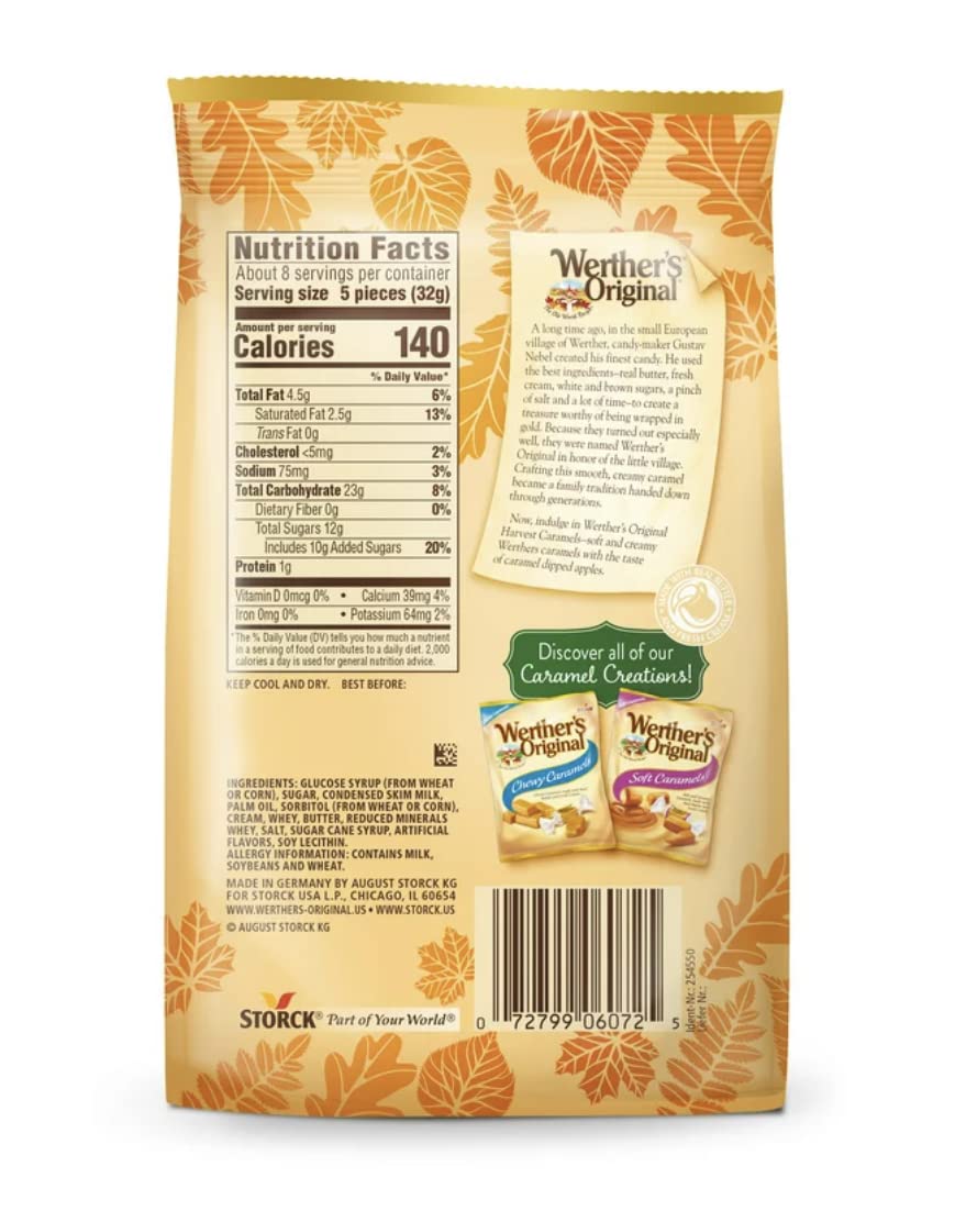 Werther's Original Caramel Coffee Hard Candy - Individually Wrapped Hard Candies for Halloween, Parties, or Snacks - 2.65 oz Bags (Pack of 3)