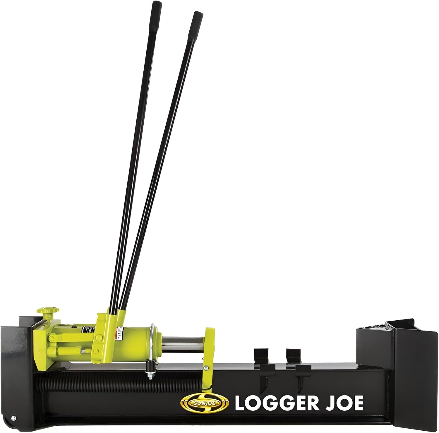 Sun Joe Cordless Manual Hydraulic Steel Beam Log Splitter, Portable and Compact, 10 Ton Capacity - Wood Splitting Machine and Equipment for Fireplace