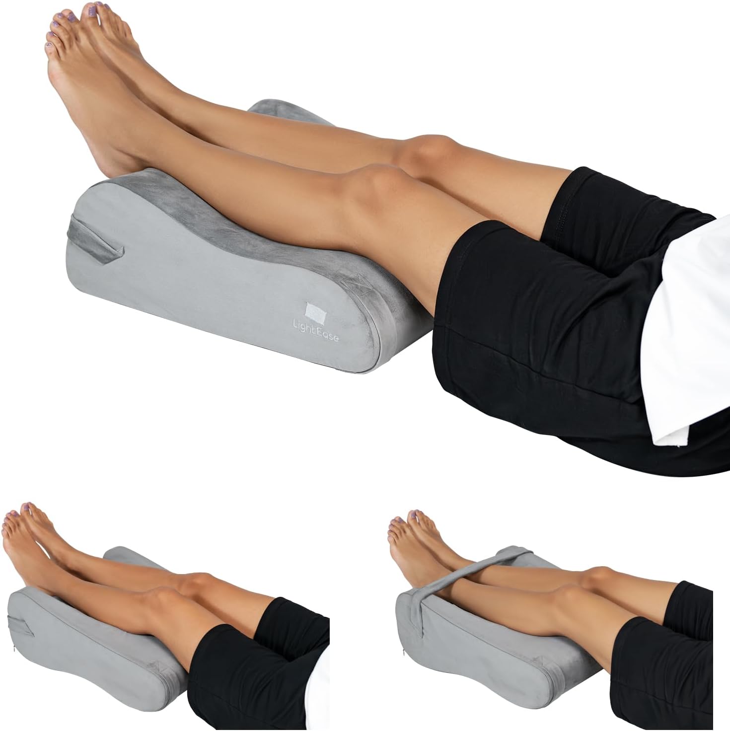 LightEase Memory Foam Leg, Knee, Ankle Foot Support and Elevation Pillow for Surgery Recovery