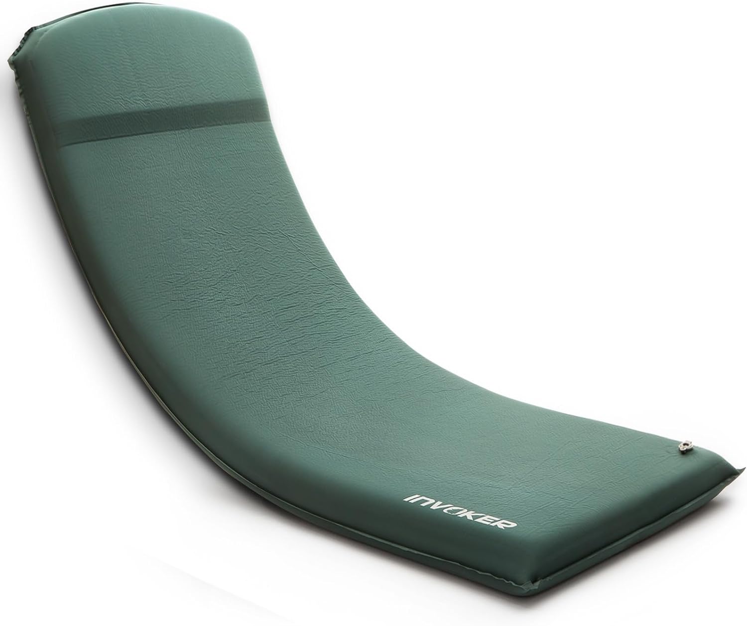 INVOKER Camping Sleeping Pad, Self-Inflating, 75 x 24 x 3.15 in, Green
