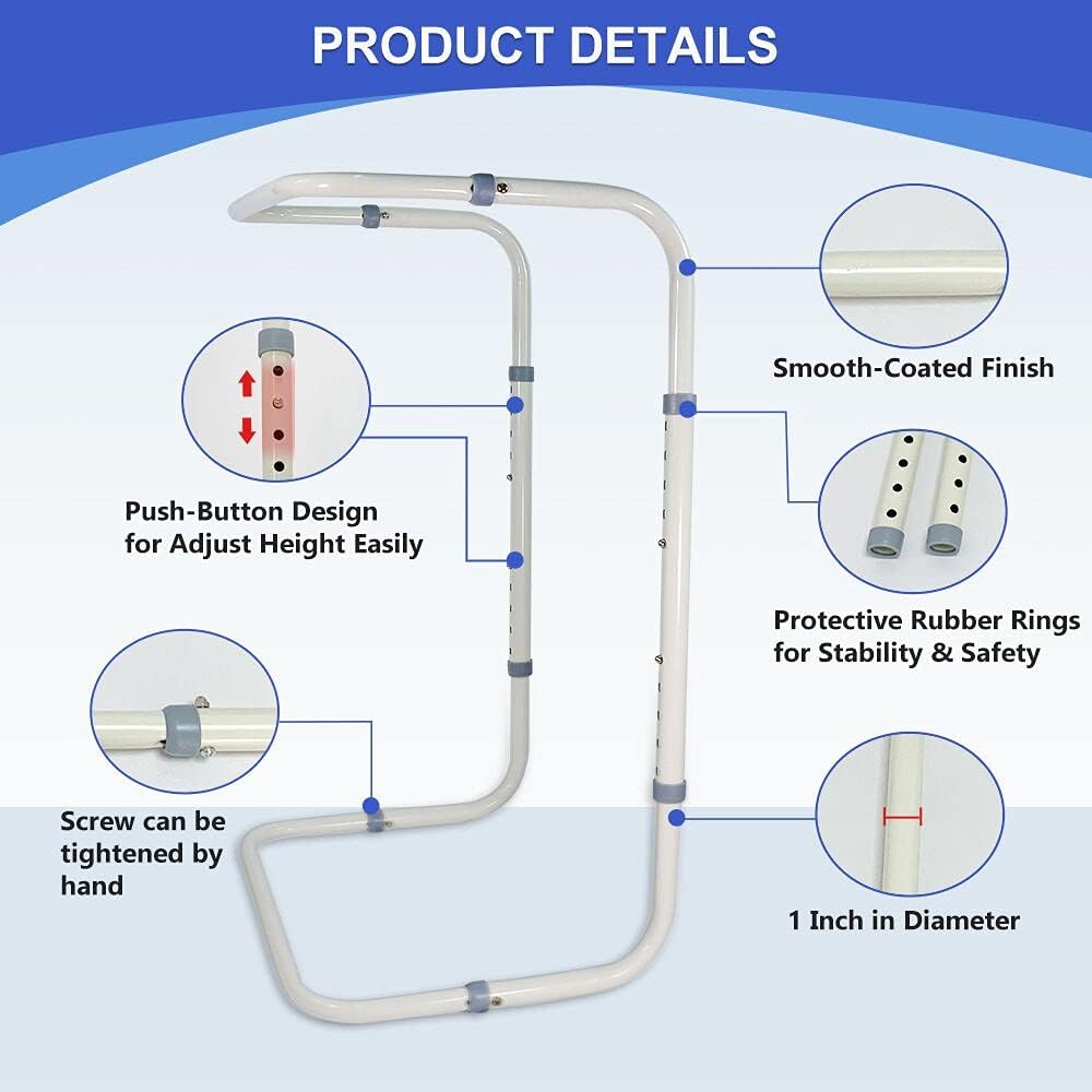 Zelen Blanket Lifter for Feet Lift Bar Sheet Riser Foot Tent Blanket Support Holder 26-34'' Adjustable Bed Cradle Assistance Device Hospital Bed