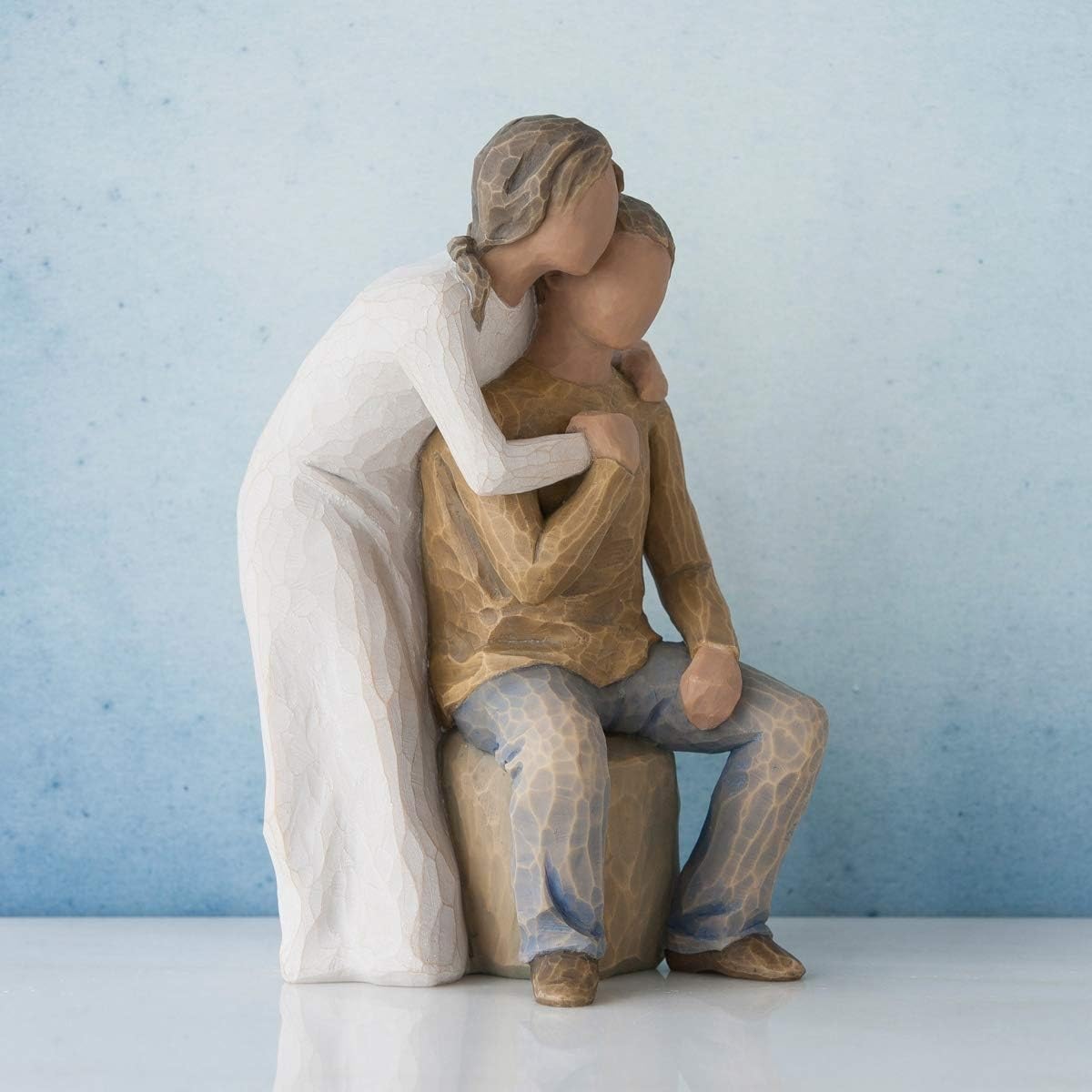 Willow Tree You and Me (Darker Skin), Sculpted Hand-Painted Figure | Cast from a Susan Lordi Original Carving, Expression of Love and Caring, Display on Shelf, Table or Mantel, Fitted Gift Box