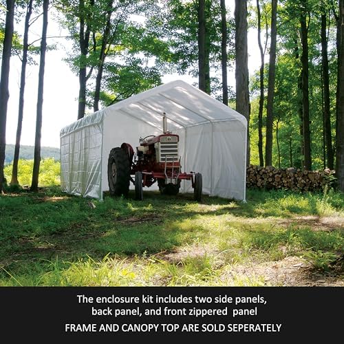 ShelterLogic SuperMax 12 x 20 x 1 ft White Canopy Enclosure Kit (Frame and Canopy Sold Separately)