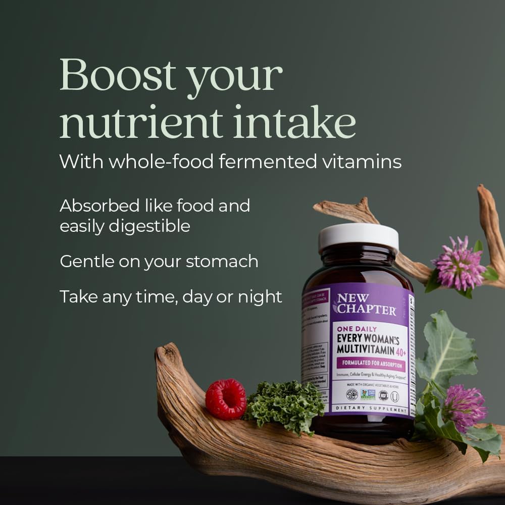 New Chapter Every Woman’s One Daily 40+ - Multivitamin for Women - Supports Immune, Bone, Hormone & Cellular Energy Health* - Non-GMO, Gluten Free, Dairy Free, Vegetarian & Kosher - 96 Tablets