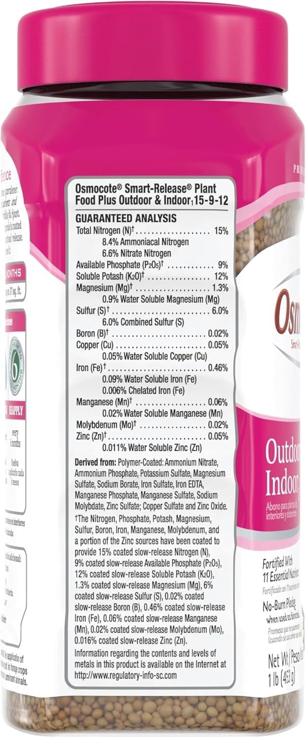 Osmocote Plus Outdoor and Indoor Smart-Release Plant Food, 1-Pound (Plant Fertilizer) - Pack of 2