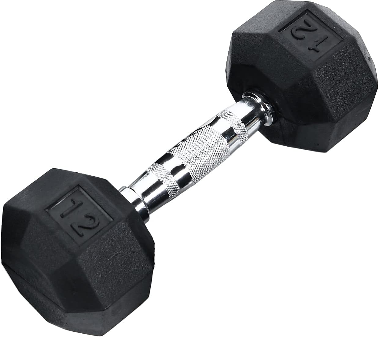 Ader Octagon Deluxe Professional Rubber Dumbbell Contoured Handle, Sold As 1 Piece (2 Lbs-120 Lbs)
