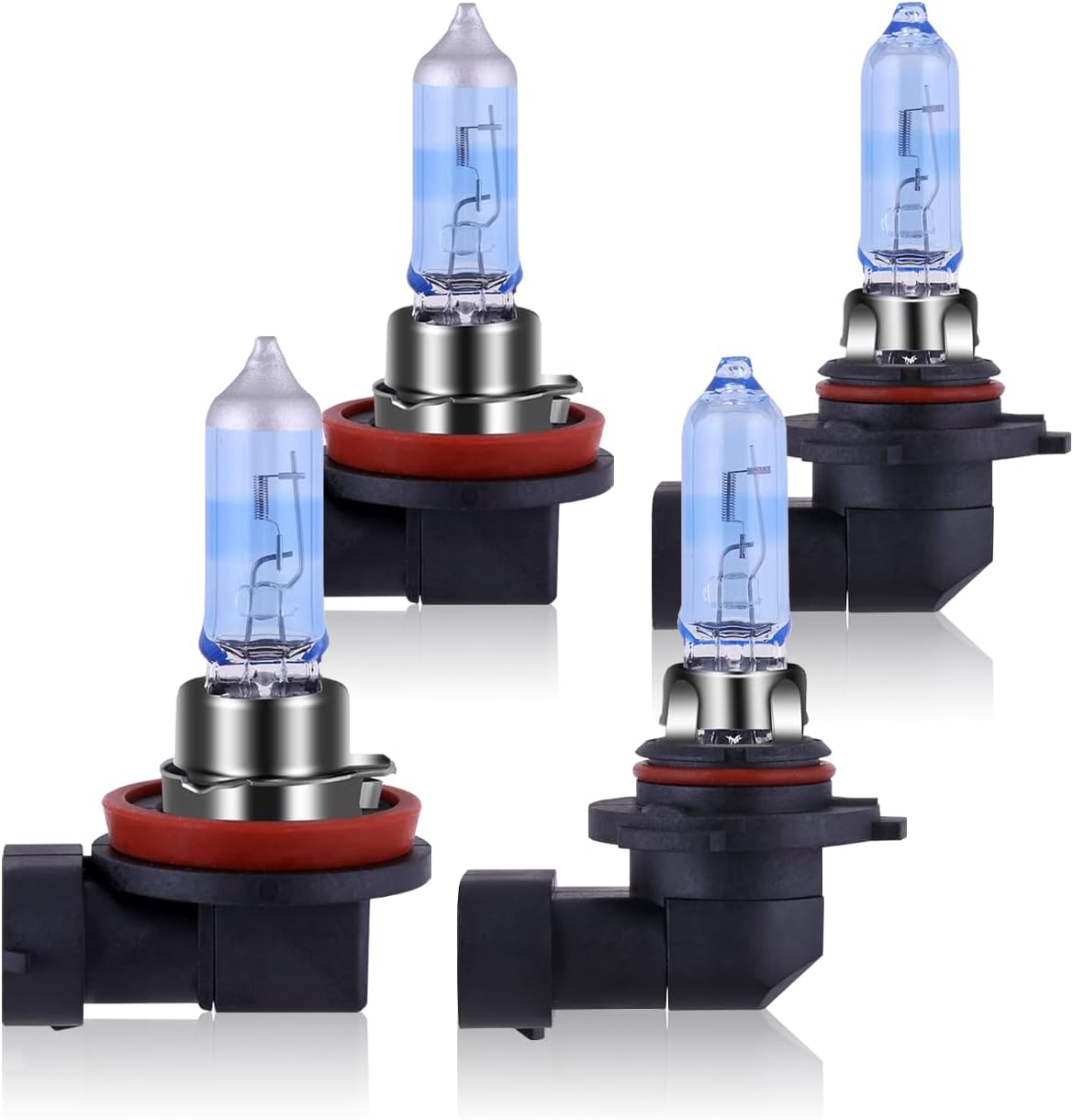 NEWBROWN H11 Headlight Bulb Halogen 5000K Super White Light Long Life Replacement PGJ19-2 12V/55W (H11, 2 Pack)