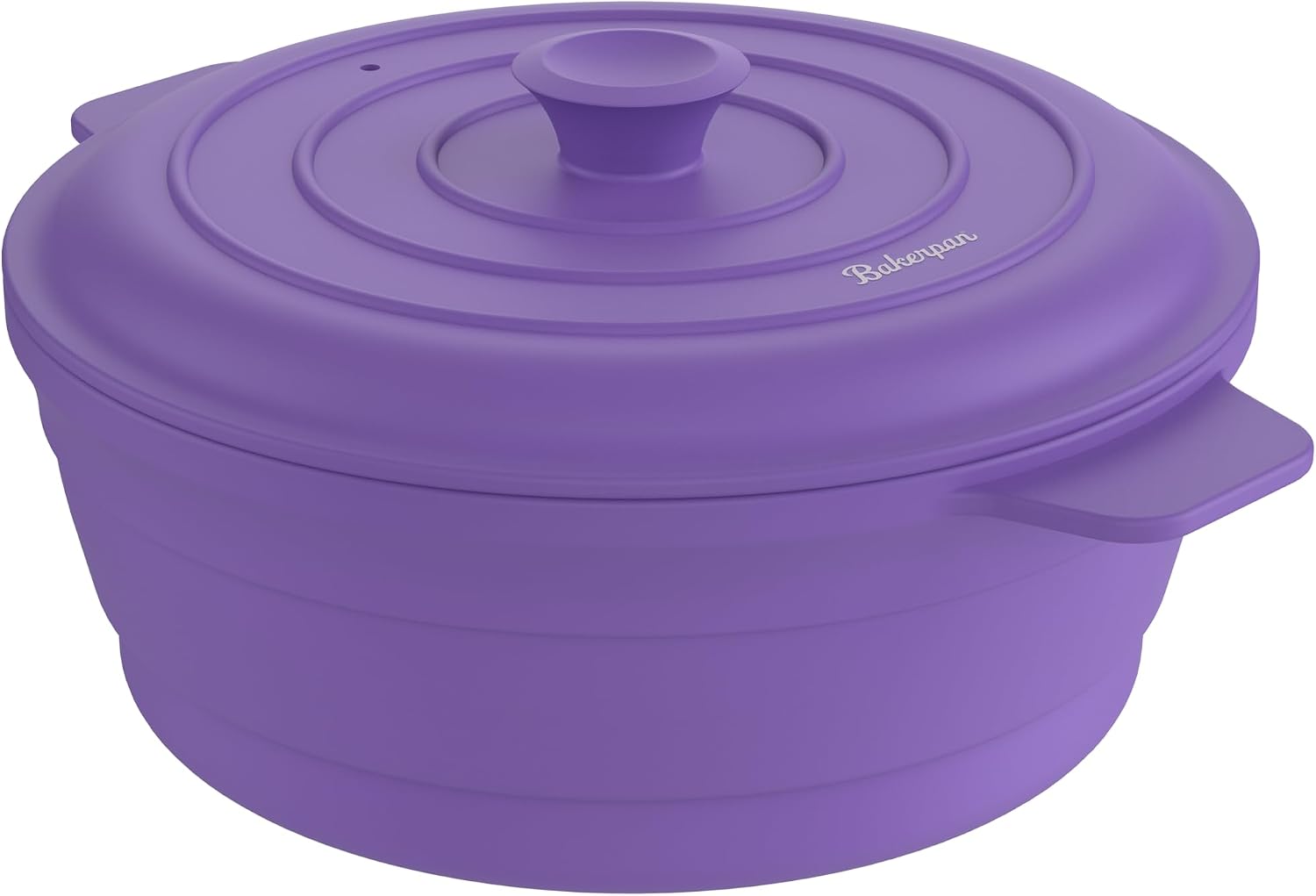 Bakerpan Collapsible Silicone Microwave Vegetable Steamer with Lid - 64 oz Silicone Steamer Pot for Cooking, Steaming & Reheating Food - BPA-Free, Dishwasher Safe
