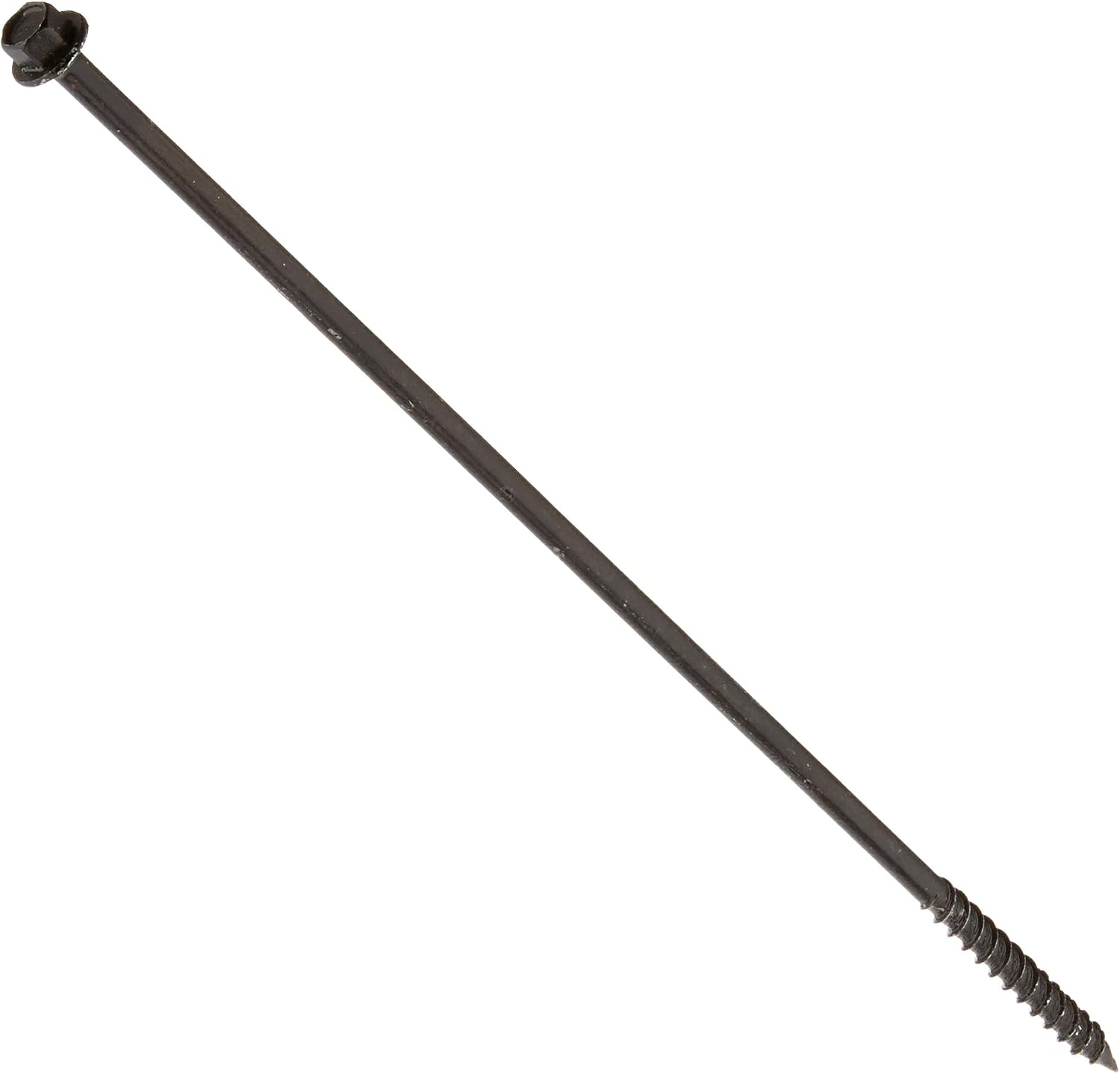 Power Pro 50 Pcs Timber-Tite Landscape Screws (1/4" x 10") | Hex Washer Head Heavy Duty Structural Wood Screws | Ceramic Coated Exterior Fasteners for Decks, Timber, Landscaping & Wood Construction