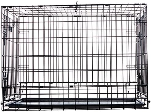 MidWest Homes for Pets Solutions Series Large Side-by-Side SUV Dog Crate, Double Door Folding Metal Cage Designed to Fit in SUVs & Vans, for Dogs up to 90 Lbs