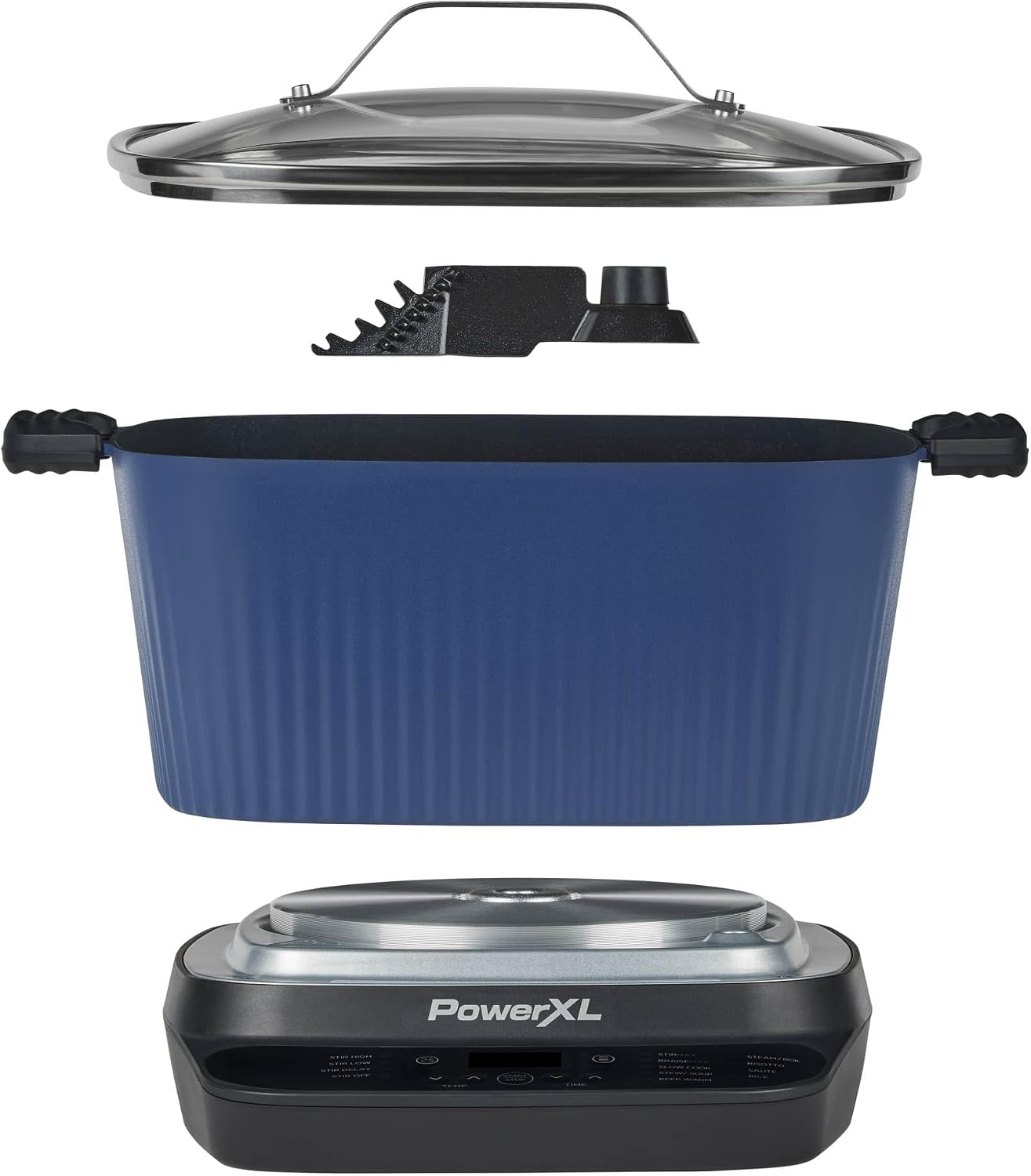 STIRMAX PLUS 7.5QT Digital Multi-Cooker with Auto Stir | 9-in-1 multicooker with automatic stirring, sauté, sear and 7.5QT family-size capacity.