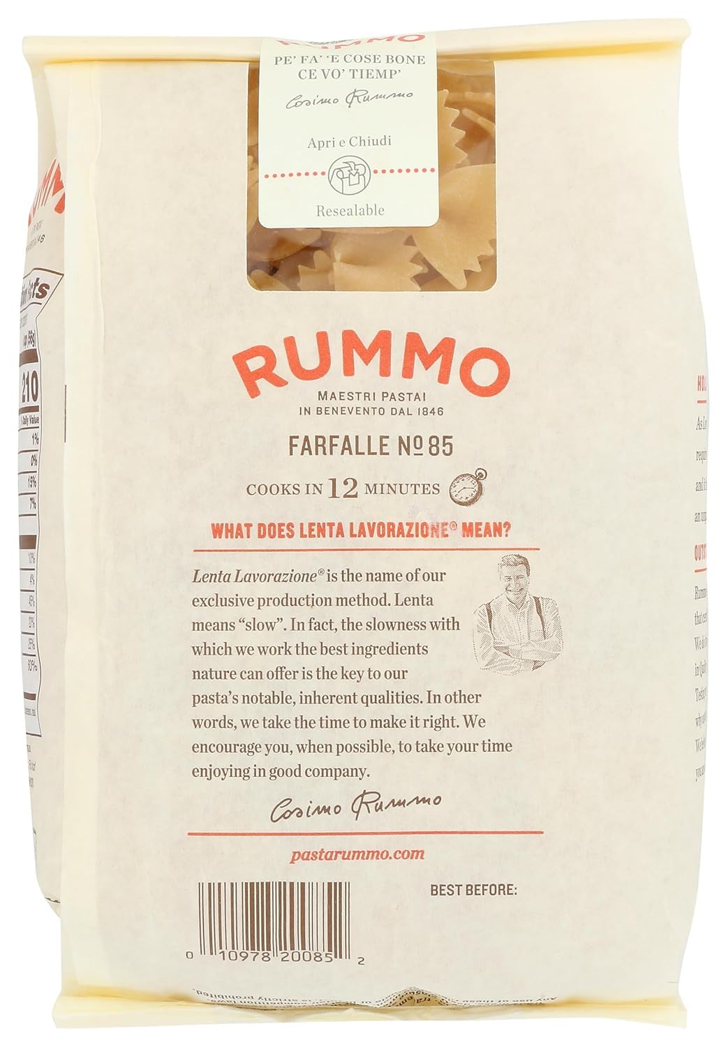 Rummo, Pasta Farfalle, 16 Ounce