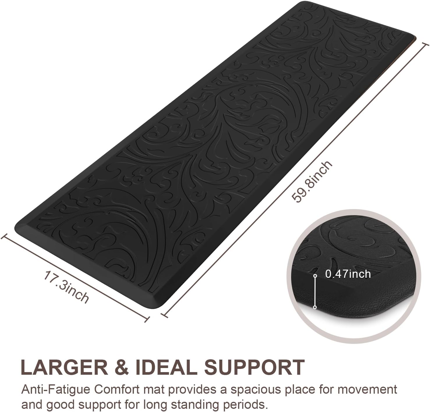Kitchen Mat Cushioned Anti-Fatigue Comfort Standing Mat Rug for Home,Office