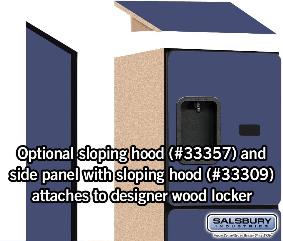 Salsbury Industries Four Tier Designer Wood Locker, Mahogany, 6' 3" x 18"