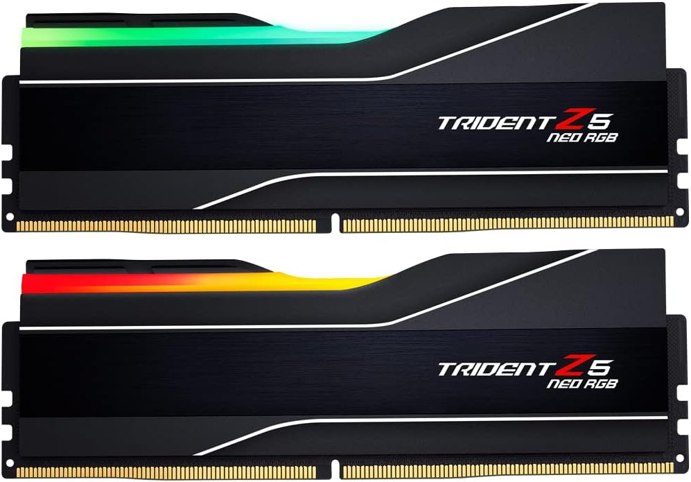 G.SKILL Trident Z5 Neo RGB Series DDR5 RAM (AMD EXPO) 32GB (2x16GB) 6000MT/s CL30-38-38-96 1.35V Desktop Computer Memory U-DIMM - Matte Black
