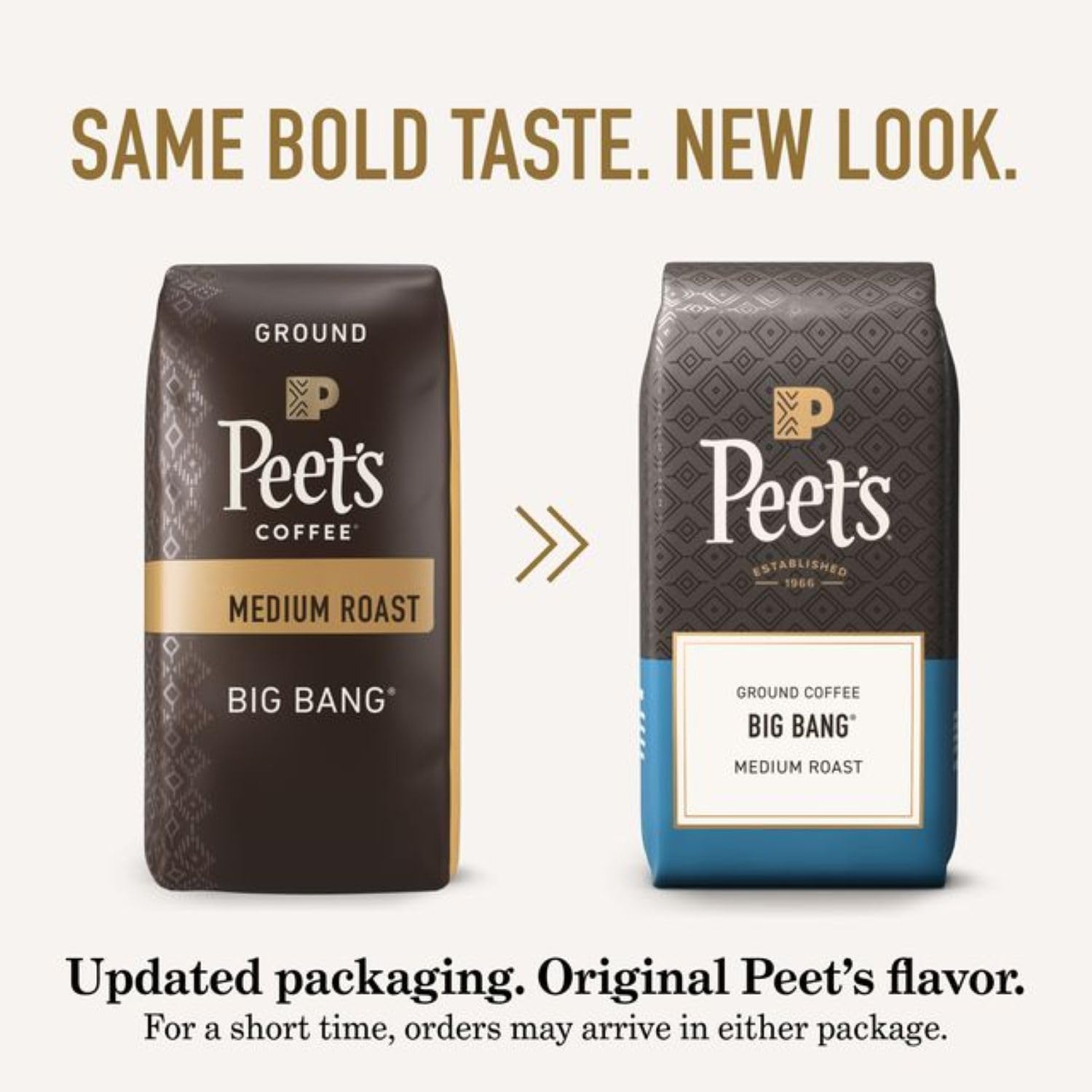 Peet's Coffee Ground Coffee Medium Roast, Big Bang, 18 Ounces
