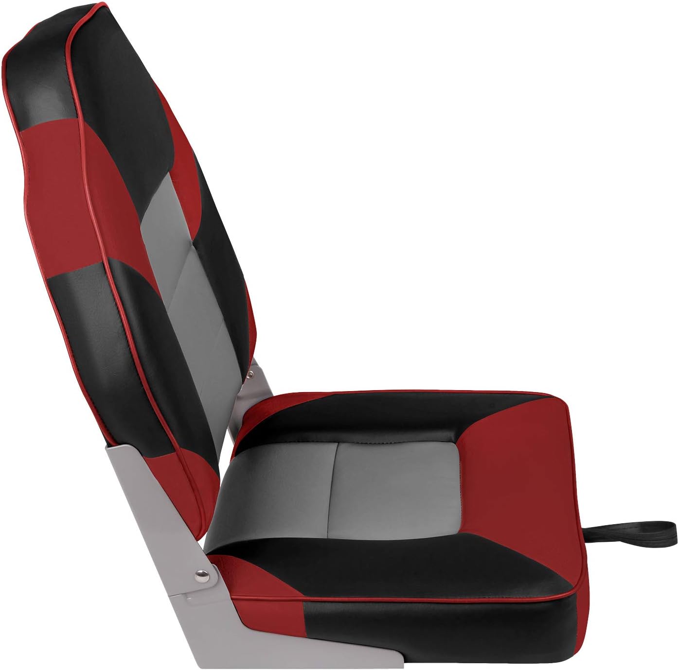 Leader Accessories Low/High Back Folding Fishing Marine Boat Seat 2 Pack