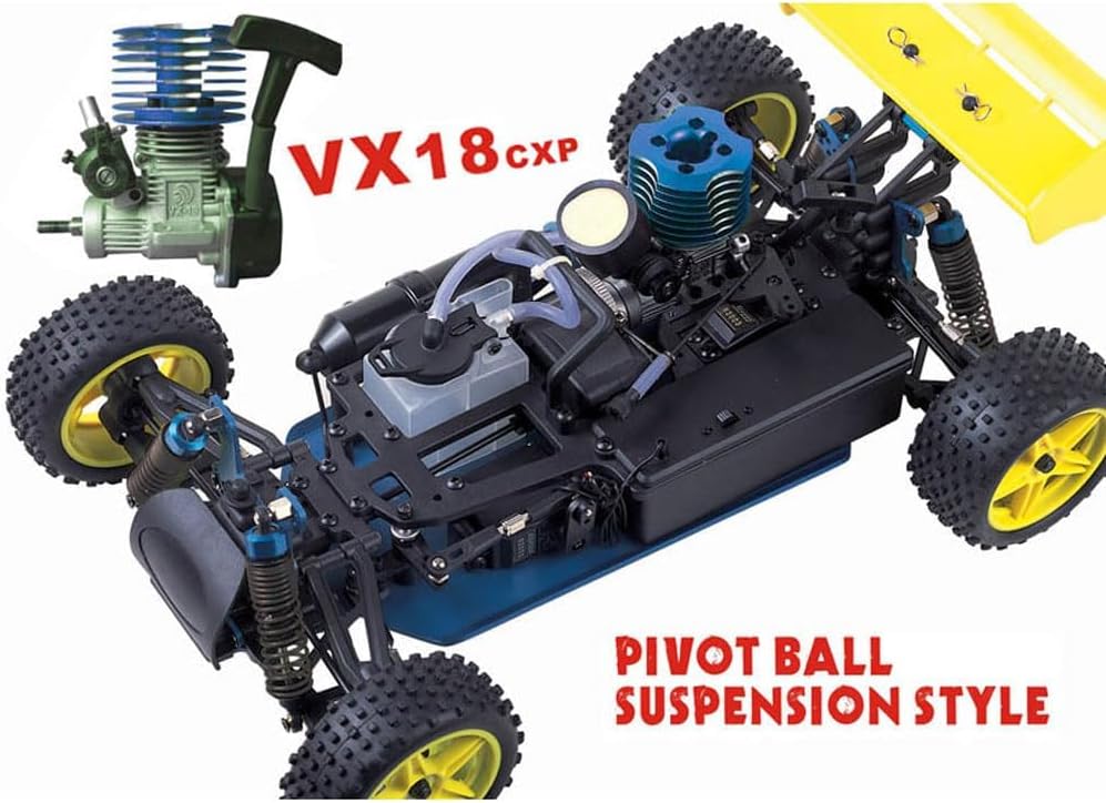 1/10 Nitro RC Car for Adult 75CC Oil-Powered Two Speed RC Crawler Truck, 4WD Off Road Buggy Nitro Gas Power Remote Control Car Hobby Toys