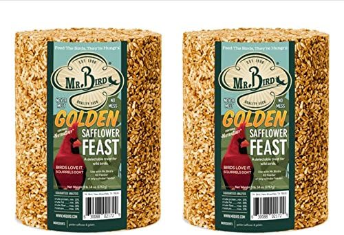 Mr. Bird Golden Safflower Cylinder Large Seed Cylinder 62 oz.