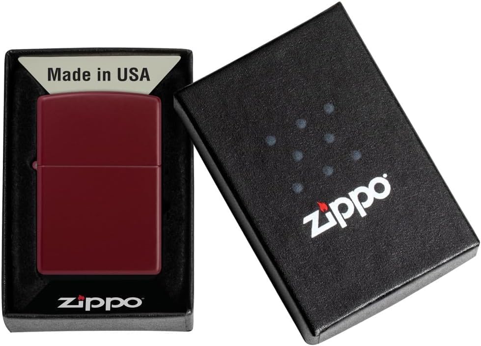 Zippo Lighter – Personalized Custom Message Engraved Windproof Classic Pocket Lighter Black Matte