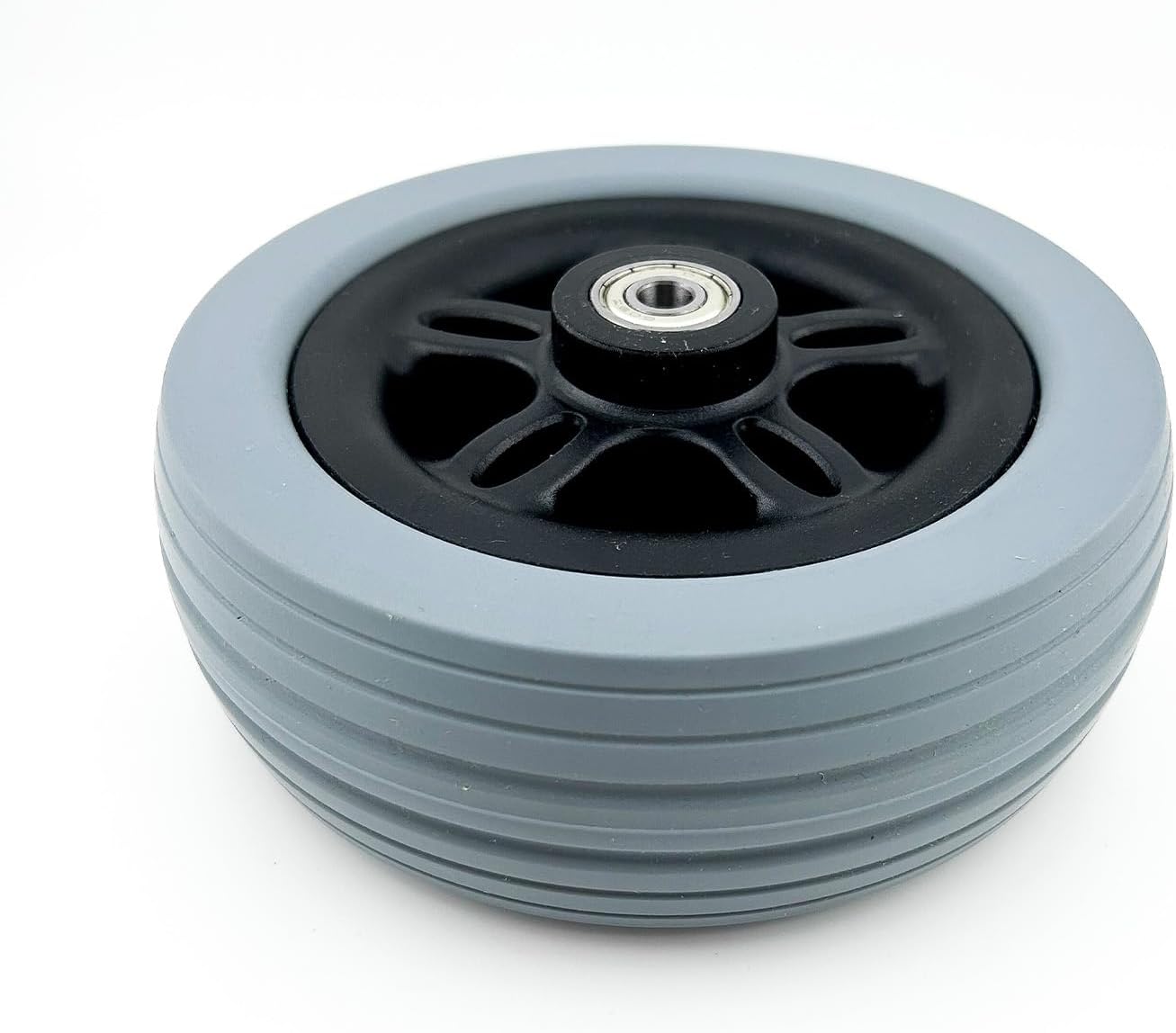 AlveyTech 6"x2" (150x50) Front Anti-Tip/Rear Caster Wheel for Jazzy 614 & 614 HD Power Chairs - Replacement Power Chair Wheels with Solid Flat-Free
