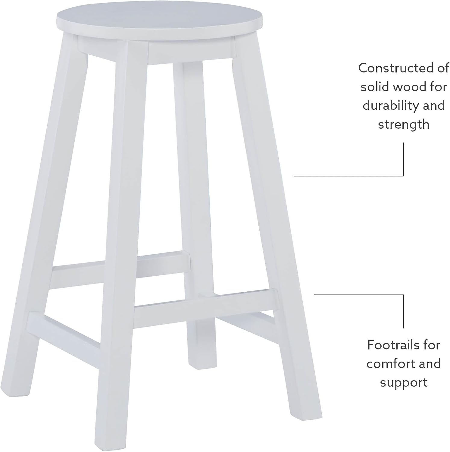 Linon 29-Inch Barstool With Round Seat