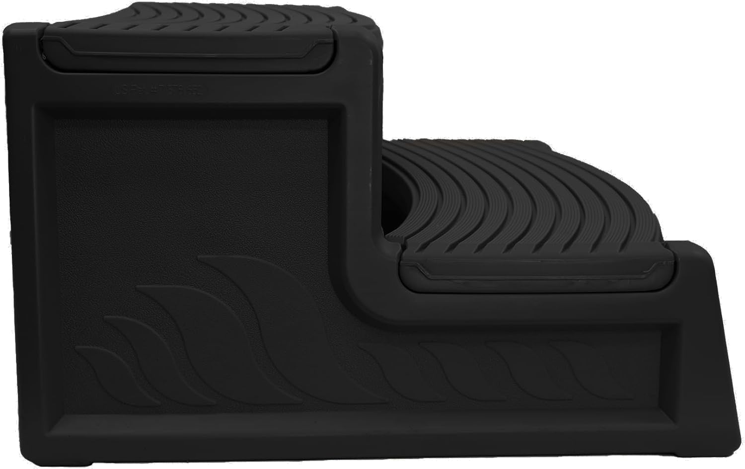 Confer Plastics Resin Multi Purpose Outdoor Non Slip Portable Spa and Hot Tub Handi-Step Deck Patio Steps Accessories, Charcoal Grey