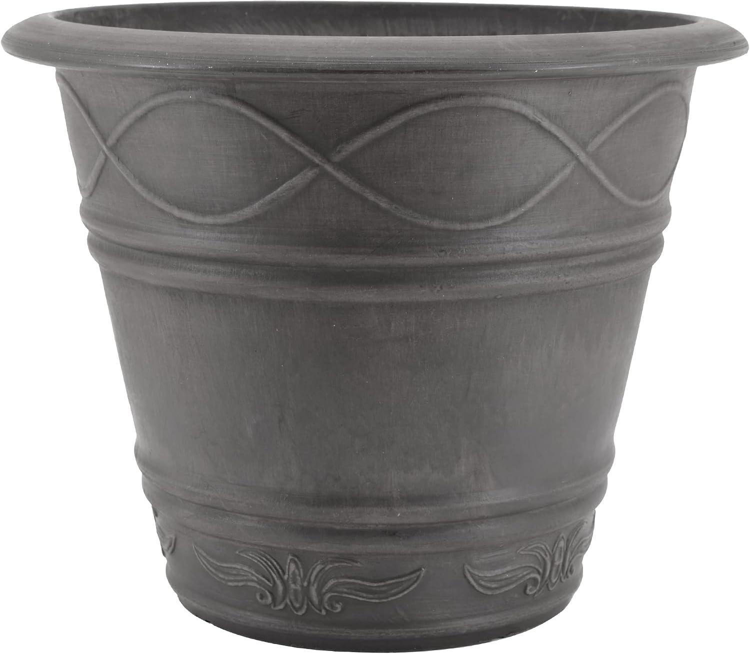 PSW Pot Collection Western Weave Planter Pot for Indoor and Outdoor Plants and Gardens, 14.5-inch, Taupe