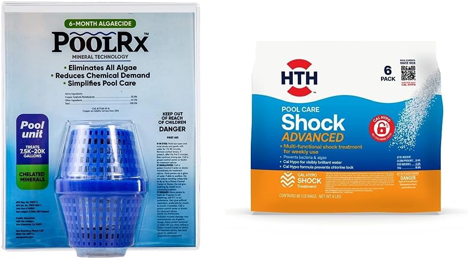 PoolRx Pool Unit #101001 6 Month Algaecide Blue Treats 7.5k-20k gallons, Single