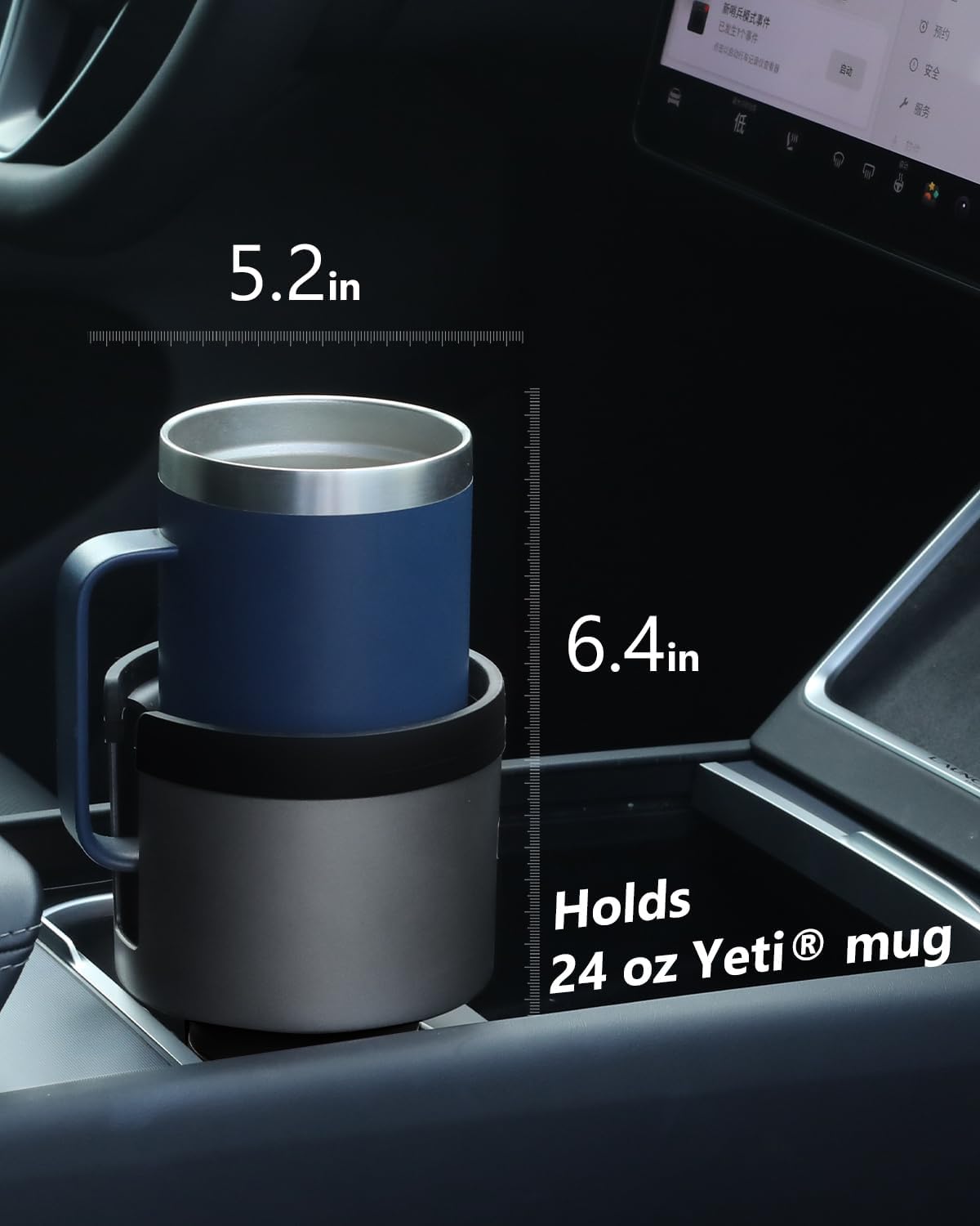 SEVEN SPARTA Car Cup Holder Expander for 32-40oz Large Bottles & Tumblers