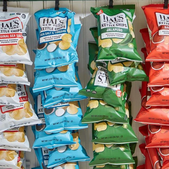 Hal's New York Kettle Cooked Gluten Free Jalapeno Flavored Potato Chip Crisps, 2 Oz (Pack of 24)