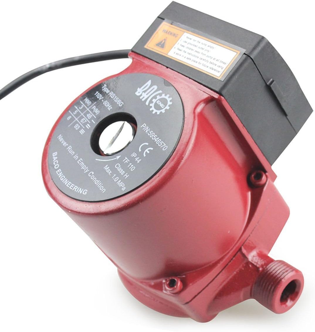 BACOENG Hot Water Recirculating Pump, Stainless Steel Head, Circulation Pump NPT 3/4", 3-Speed Control, Circulating Pump for Water Heater System