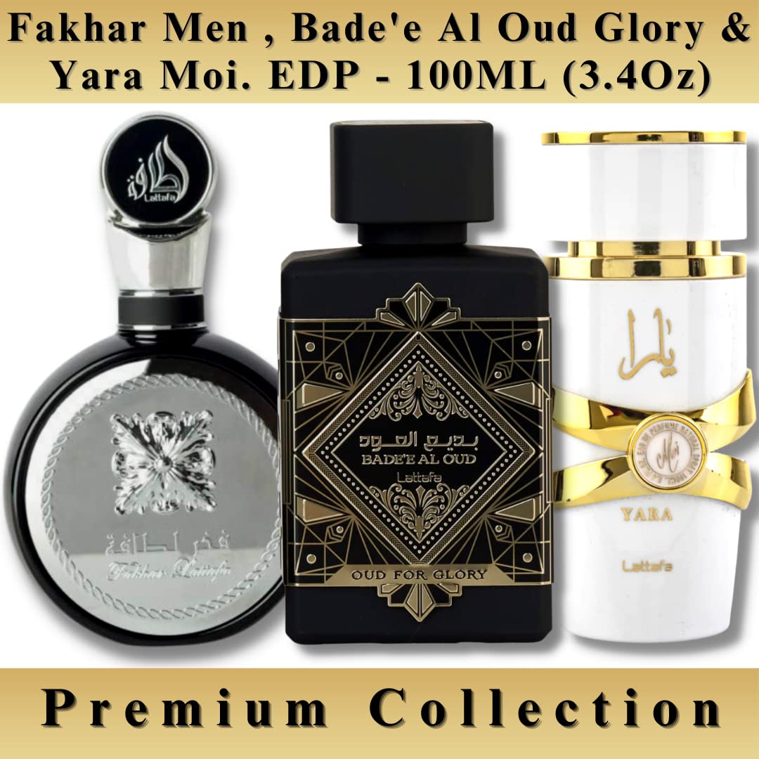 Lattafa Perfumes Bade'e Al Oud, Oud for Glory for Unisex Eau de Parfum Spray, 3.4 Ounce