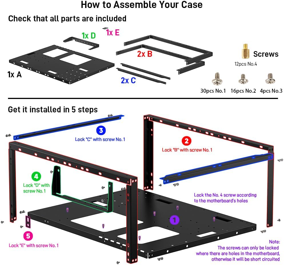 PC Test Bench, Open Air PC Case, Open Frame Computer Chassis
