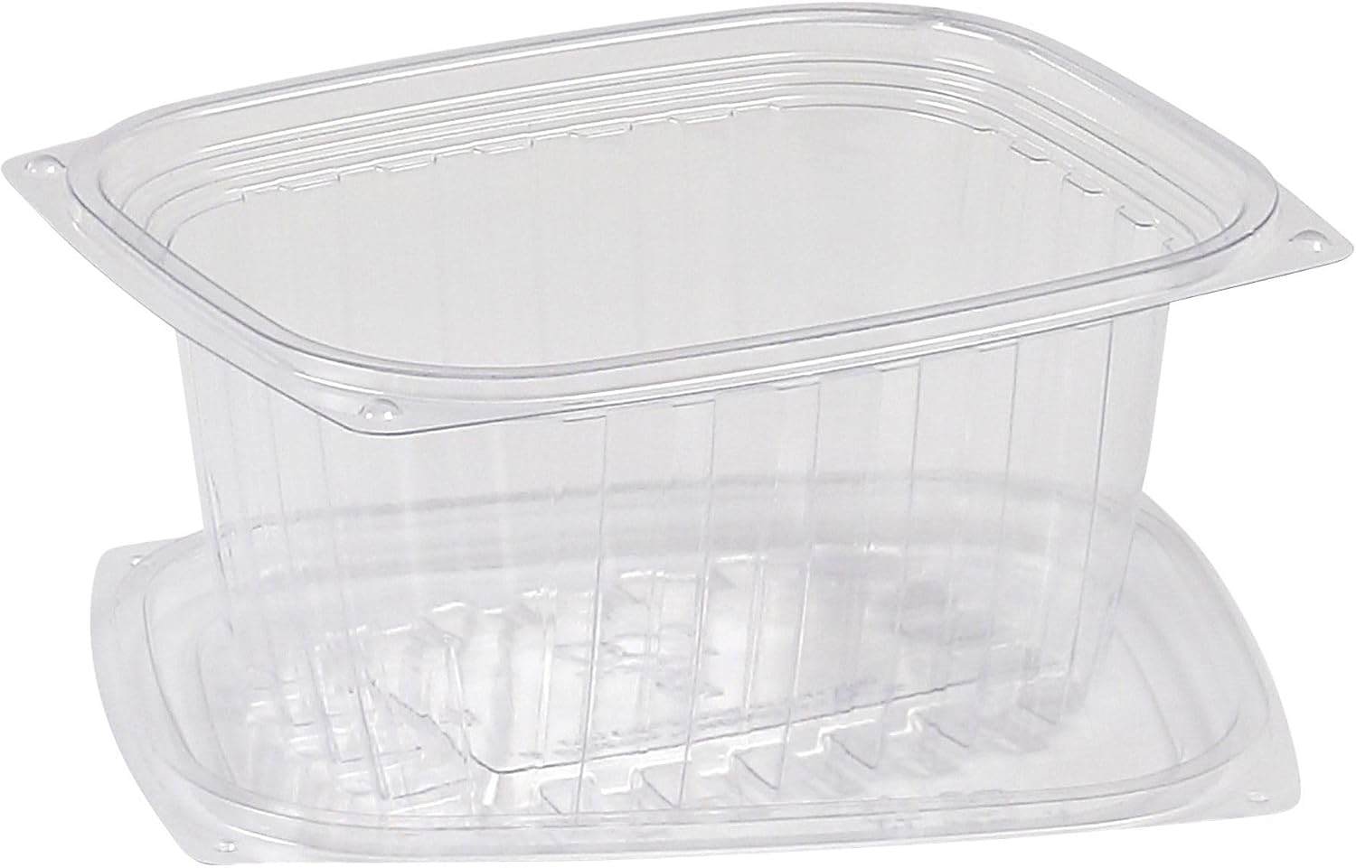 Eco-Products EPRC32 Renewable & Compostable Rectangular Deli Containers - 32oz., 50 Per Pack (Case of 4 Packs), clear