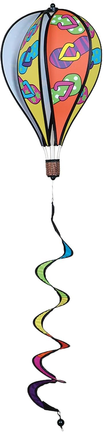 Hot Air Balloon Hanging Garden Spinner 16" - Vibrant Patriotic Design, Weather-Resistant Outdoor Decor, Durable & Lightweight for Patios, Yards, and Gardens - Eye-Catching Wind Spinner