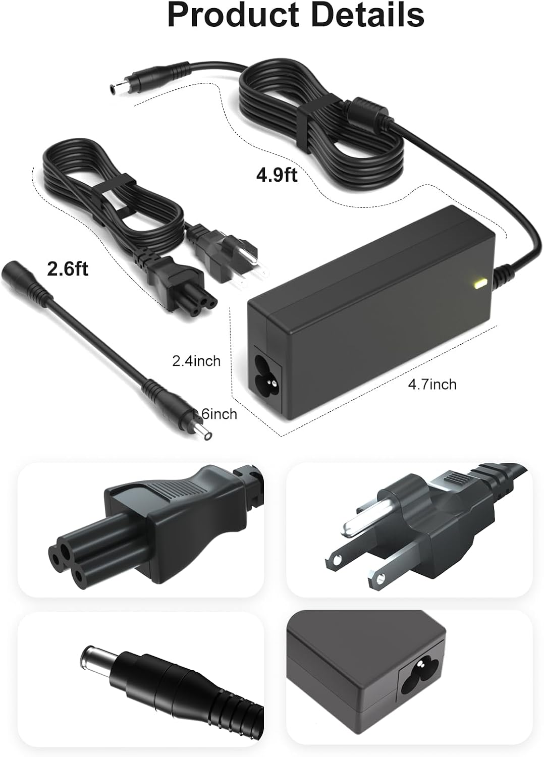 12V Power Cord Compatible with Arcade1up Game Machine | Arcade 1up All Riser Cocktail Table, RYJ0136PAU0-PAU6 Models, BIton Compatible
