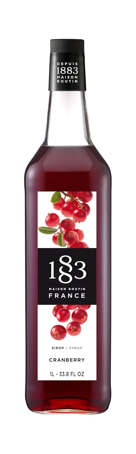 1883 Maple Syrup for Drinks, Made in France, 1 Liter Glass Bottle