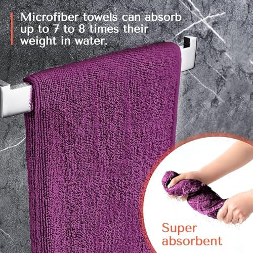 TASALON Microfiber Salon Hair Towels 10 Pack, 29" x 16" Ultra-Soft - Black