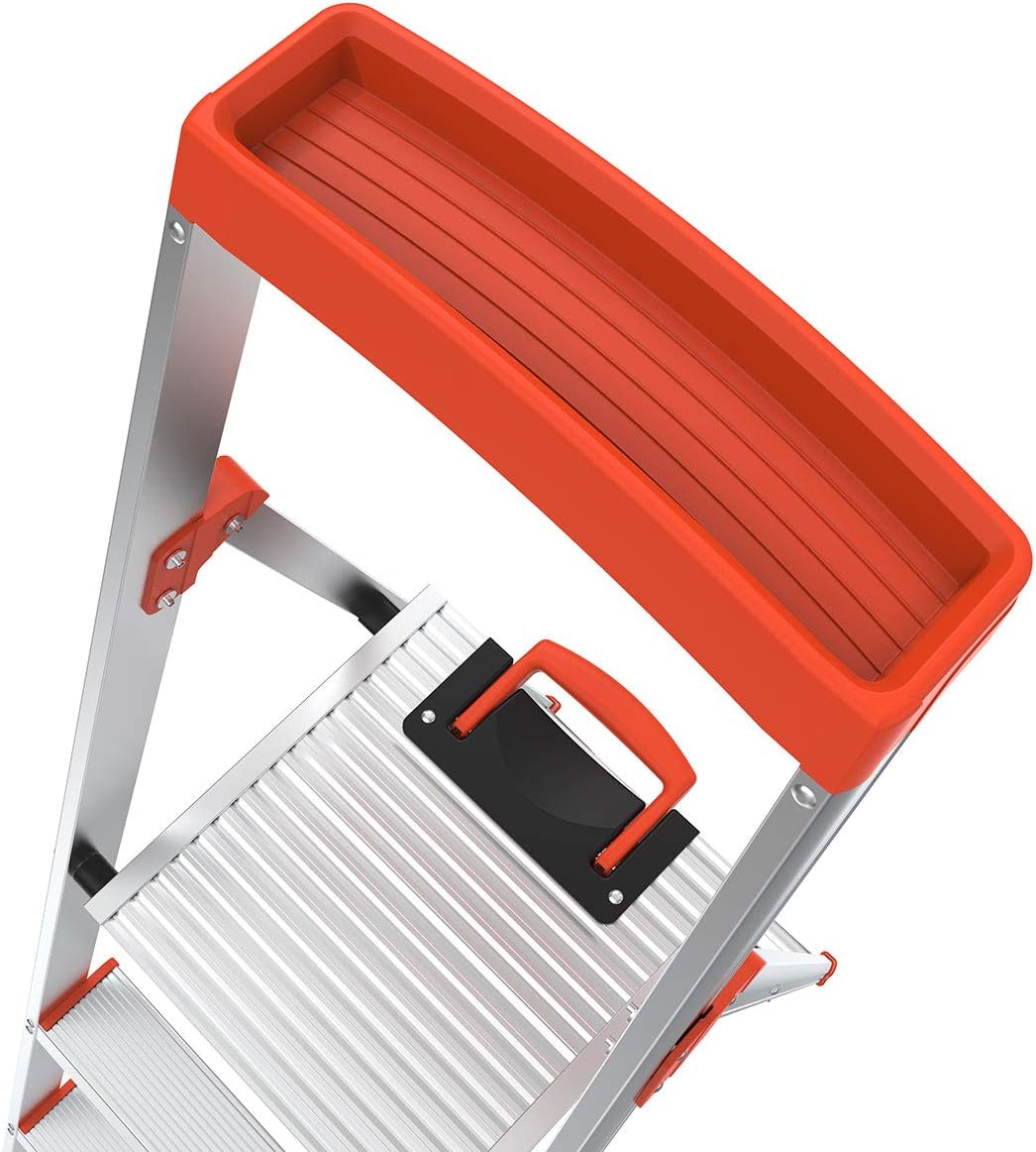 Little Giant Flip-N-Lite 6-ft Aluminum Stepladder, 15270-001 | Ultra Lightweight Ladder, Easy Release Handle, Wide Anti Slip Steps