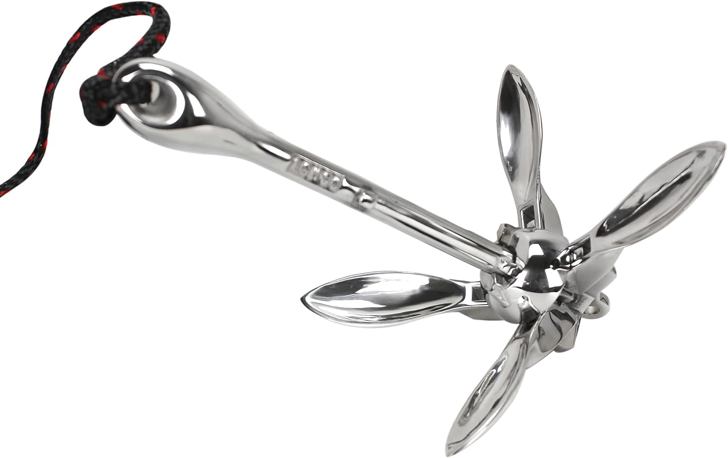 Extreme Max 3006.6702 BoatTector Complete Stainless Steel Grapnel Anchor Kit for Small Boats, Kayaks, PWC, Jet Ski, SUP, etc. - 3.5 lbs.