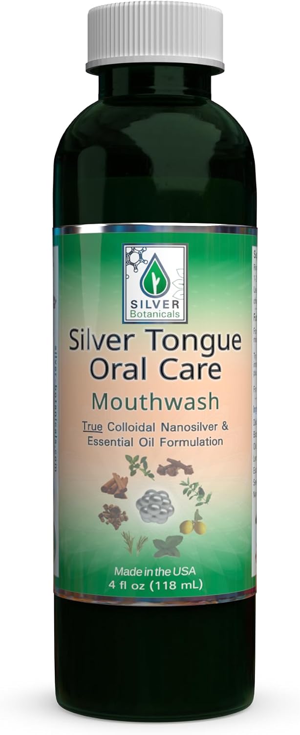 Silver Tongue Oral Care - All Natural Colloidal Silver Mouthwash, 16 oz.