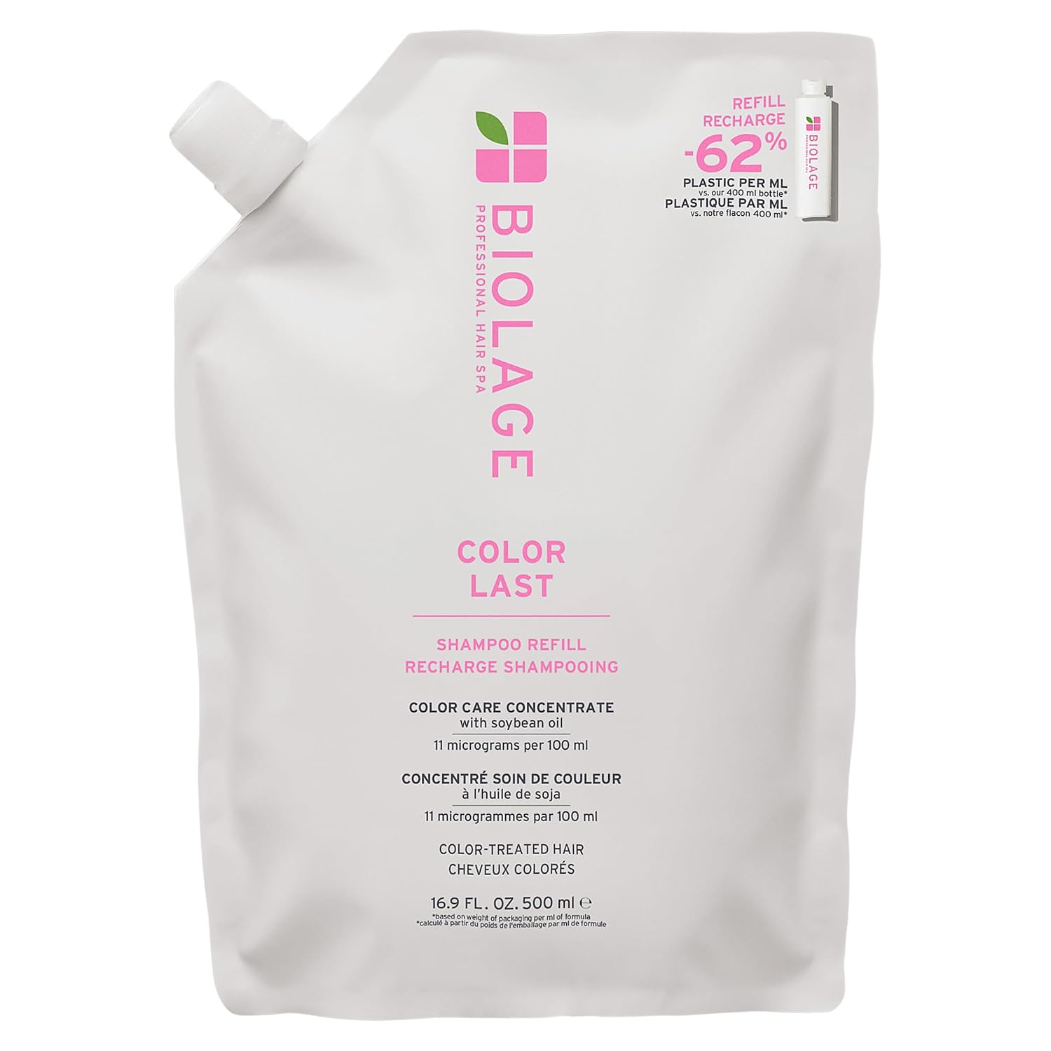Biolage Color Last Shampoo – For Color-Treated Hair | Soybean oil, stearic acid, vegan, paraben-free, mineral oil-free, cleanses, hydrates