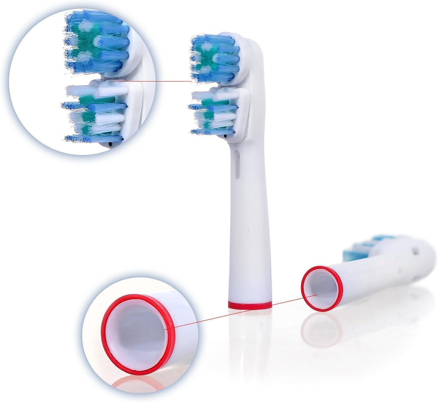 Replacement Brush Heads for Braun Dual Clean Oral-B Electric Toothbrush, Vitality Floss Action, Genius, Smart Series Pro, Triumph