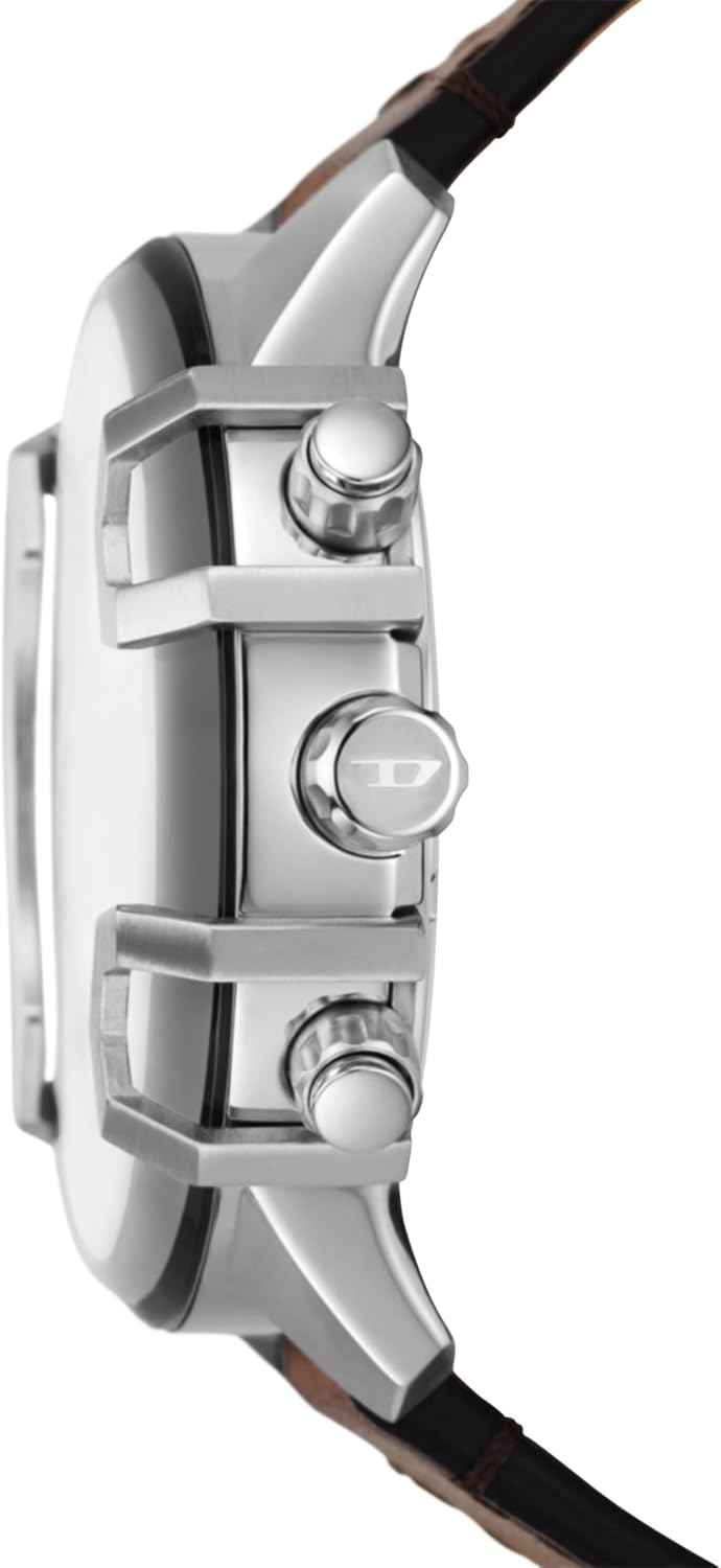 Diesel Men's Griffed Watch, Stainless Steel Chronograph Watch for Men