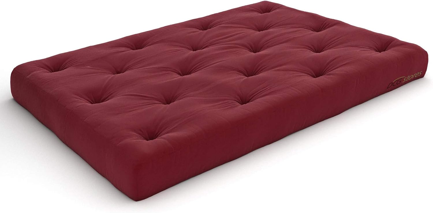 Nirvana Futons Plush, Comfortable 8-Inch Full Futon Mattress, Microfiber Fudge - Made in USA